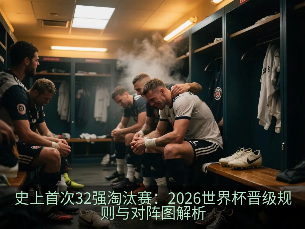 现代化体育场大屏幕显示世界杯淘汰赛数据
